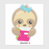 Schoolsleuf, klapsleuf, Baby sleuf, schoolboeken Sticker (Vel)