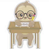 Schoolsleuf, klapsleuf, Baby sleuf, schoolbureau Sticker (Voorkant)