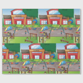 Schoolspeelplaats Cadeaupapier (Vlak)