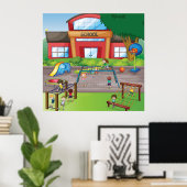 Schoolspeelplaats Poster (Thuiskantoor)