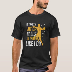Schoolsport in een dodgeball-theamplayer t-shirt