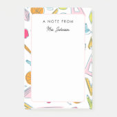 Schoolspullen Pattern A Note of Teacher Cute (Voorkant)