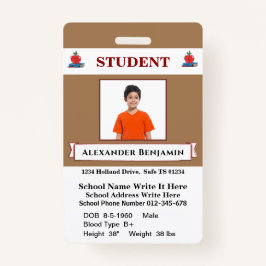 Schoolstudent-identiteitskaart voor foto-ID Badge