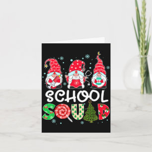 Schoolteam kabouter verpleegster stethoscoop kerst kaart