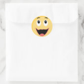 Schoolteller met Face Emoji Ronde Sticker (Tas)