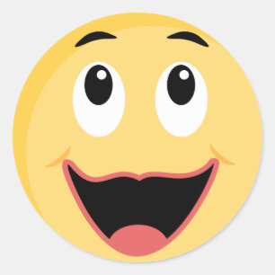 Schoolteller met Face Emoji Ronde Sticker