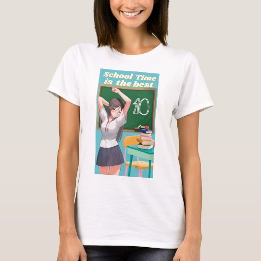 schooltijd is de beste t-shirt (Voorkant)