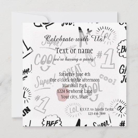 Schooltijd Kaart (Achterkant)