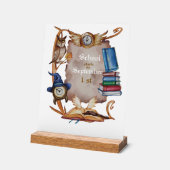  schooluil in Waterverf stijl Acryl Bord (Hoek)