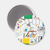 Schoolvakken3 Magneet (Voorkant / Achterkant)