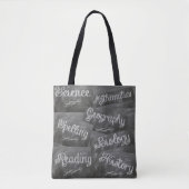 Schoolvakken Chalkboard Teacher Student Tas (Voorkant)