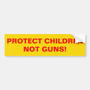 Schoolveiligheid BESCHERM KINDEREN NIET GEWeren  Bumpersticker