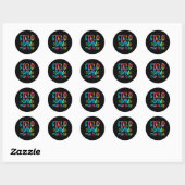 Schoolvelddag tongkleurstof Dag 2022 Teache Ronde Sticker (Vel)