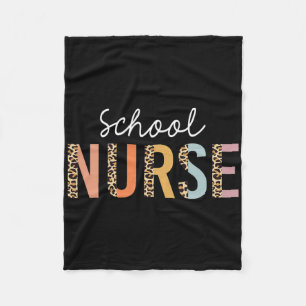 Schoolverpleegkundige Leopard Print Nursing CK naa Fleece Deken