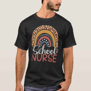 Schoolverpleegster Boho Rainbow Leopard Zurse Week T-shirt