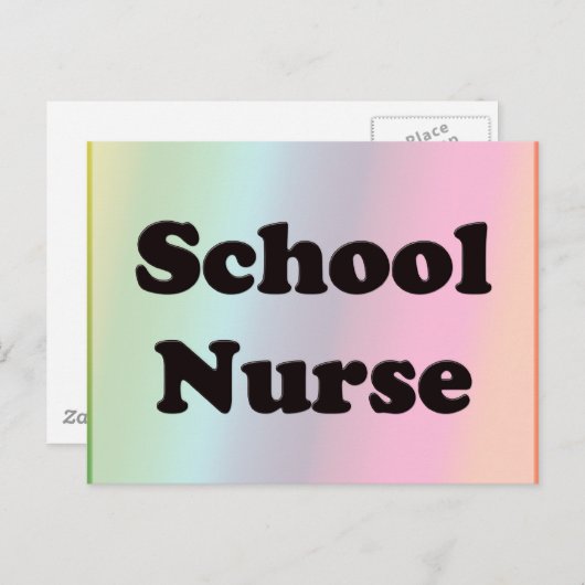 Schoolverpleegster Briefkaart (Voorkant / Achterkant)
