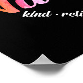 Schoolverpleegster Heart Word Cloud Waterverf Rain Poster (Hoek)