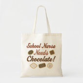 Schoolverpleegster heeft chocolade nodig tote bag (Voorkant)