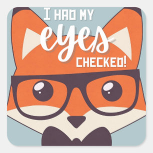 Schoolverpleegster: "Ik heb mijn ogen laten contro Vierkante Sticker
