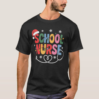 Schoolverpleegster Kerstman Muts Verpleeg Humor Ke T-shirt