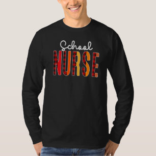 Schoolverpleegster Pset Red Love Heart Stethoscoop T-shirt
