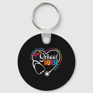 Schoolverpleegster Vintage Love Hart Verpleegster Sleutelhanger