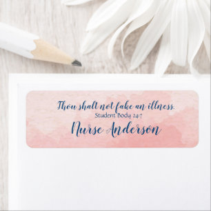 Schoolverpleegster; ziek worden; Blush Blue Etiket