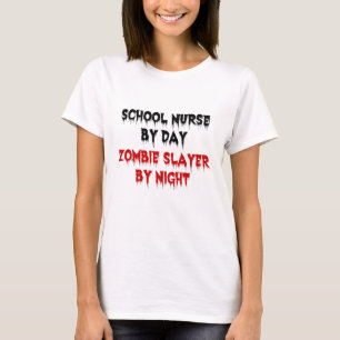 Schoolverpleegster Zombie Slayer T-shirt