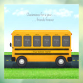 Schoolvrienden Gepersonaliseerde School Bus 6 Foto Raamsticker (Vel 3)