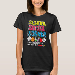 Schoolwerker Leerleraar Kassewerker Openbare diens T-shirt