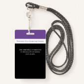 Schoolwerknemer Paarse staf Foto-ID leraar Badge (Achterkant met draagriem)