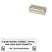 Schoolwerkster en onderwijsnaam Rubber Stamp Rubberstempel (Gestempeld)
