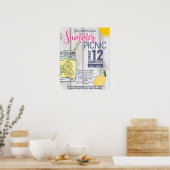 schoolzomerpicknick lemonade mason jar, PTO Poster (Keuken)
