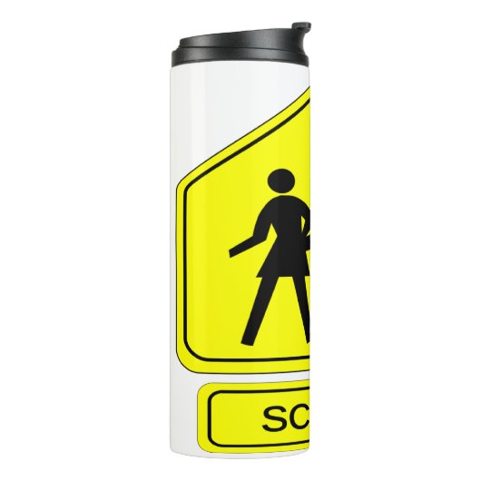 schoolzone thermosbeker (Gedraaid links)
