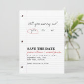 Schoolzweten Opslaan Datum Save The Date (Staand voorkant)