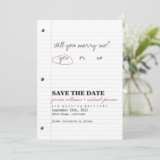 Schoolzweten Opslaan Datum Save The Date (Staand voorkant)