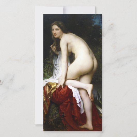 Schoon badend vrouwelijk naakt (door Bouguereau) Kaart (Voorkant)
