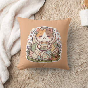 Schoon Caleidoscoop Kat Blijf Cozy Cottagecore Wor Kussen