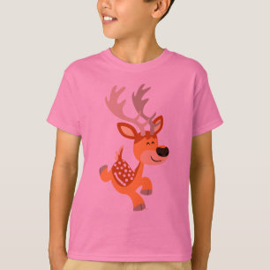 Schoon Cartoontje Dartelend Damhert Kinderen T-Shi T-shirt