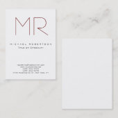 Schoon Chic Monogram Grote Professioneel Visitekaartje (Voorkant / Achterkant)