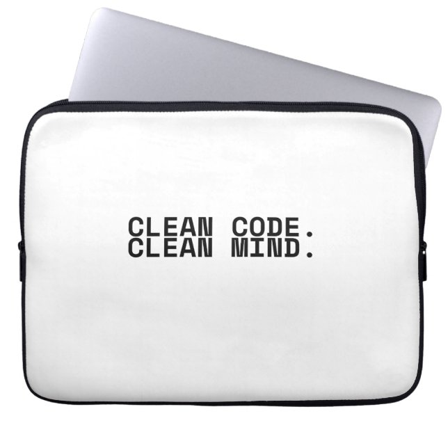 Schoon Code Schoon Verstand Minimalistische 13-inc Laptop Sleeve (Voorkant)