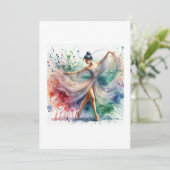 schoon danser vrouwen kunst schilderen kaart (Staand voorkant)