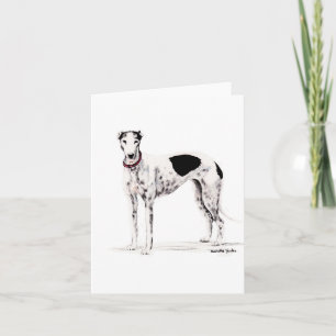 Schoon de Greyhound Dog Art Note Card Kaart