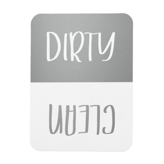 Schoon | Dirty Dishwasher Magnet Sign Magneet (Verticaal)