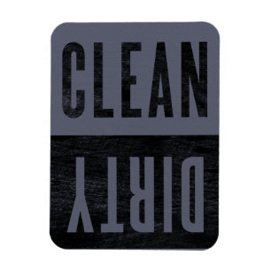 Schoon Dirty Letterpress Style Dishwaser Magnet Magneet