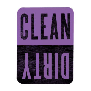 Schoon Dirty Paarse Dishwasher Magnet Magneet