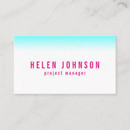 Schoon een modern Aqua- en een warm roze verloop Visitekaartje
