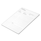 Schoon + Eenvoudig gedetailleerd recept pagina's N Notitieblok (Schuin)