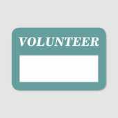 Schoon, elegant "VRIJWILLIGER" naamkaartje Naamplaatje (Voorkant)