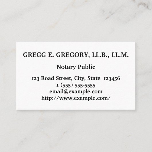 Schoon en minimalistisch publiek Visitekaartje (Voorkant)